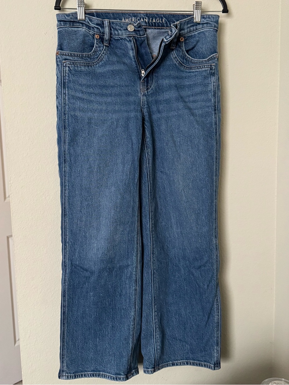 American Eagle Outfitters Medium Blue Wide-Leg Jeans
